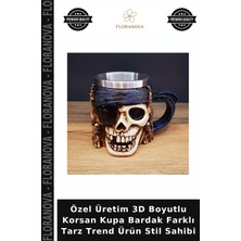 Floranova Özel Üretim 3D Boyutlu Korsan Kupa Bardak Farklı Tarz Trend Ürün Stil Sahibi