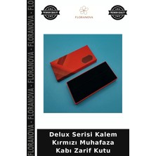 Floranova Delux Serisi Kalem Kırmızı Muhafaza Kabı Zarif Kutu
