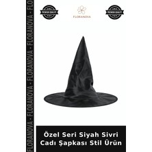 Floranova Özel Seri Siyah Sivri Cadı Şapkası Stil Ürün