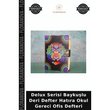 Floranova Delux Serisi Baykuşlu Deri Defter Hatıra Okul Gereci Ofis Defteri