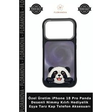 Floranova Özel Üretim iPhone 18 Pro Panda Desenli Nimmy Kılıfı Hediyelik Eşya Tarz Kap Telefon Aksesuarı