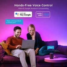 Wi-Fi ve Bluetooth Kontrollü LED Şerit Işık Renkli Ambiyans