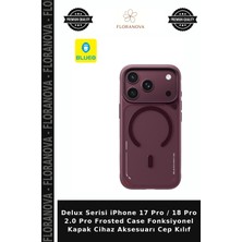 Floranova Delux Serisi iPhone 17 Pro / 18 Pro 2.0 Pro Frosted Case Fonksiyonel Kapak Cihaz Aksesuarı Cep Kılıf