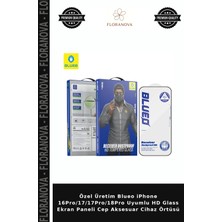Floranova Özel Üretim Blueo iPhone 16PRO/17/17PRO/18PRO Uyumlu Hd Glass Ekran Paneli Cep Aksesuar Cihaz Örtüsü