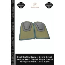Floranova Özel Üretim Kampçı Ürünü Erkek Hediye Arazi Giysisi Single Sword Koruyucu Dizlik - Haki Renk