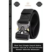 Floranova Özel Seri Single Sword Kobra Kemer 125 cm x 3.8 cm Koruma Kemeri Aktivite Aksesuarı