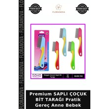 Floranova Premium Saplı Çoçuk Bit Tarağı Pratik Gereç Anne Bebek