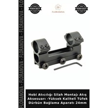 Floranova Hobi Atıcılığı Silah Montajı Atış Aksesuarı -Yüksek Kaliteli Tüfek Dürbün Bağlama Aparatı 24MM