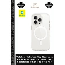 Floranova Telefon Muhafaza Cep Koruyucu Cihaz Aksesuarı B Crystal Drop Resistance iPhone 16 Plus Kılıf