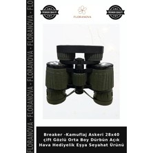 Floranova Breaker -Kamuflaj Askeri 28X40 Çift Gözlü Orta Boy Dürbün Açık Hava Hediyelik Eşya Seyahat Ürünü