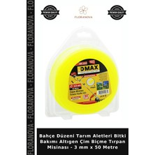 Floranova Bahçe Düzeni Tarım Aletleri Bitki Bakımı Altıgen Çim Biçme Tırpan Misinası - 3 mm x 50 Metre