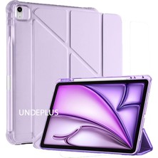 Undeplus iPad 11. A16 11INÇ/10. 10.9inç ile Uyumlu Kılıf Kalem Bölmeli Trifolding Case Lila