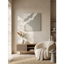 Monamilie  Sessiz Akış | 40X40 cm El Yapımı 3 Boyutlu Rölyef Dokulu Tablo
