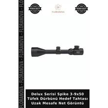 Floranova Delux Serisi Spike 3-9X50 Tüfek Dürbünü Hedef Tahtası Uzak Mesafe Net Görüntü