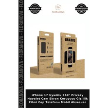 Floranova iPhone 17 Uyumlu 360° Privacy Hayalet Cam Ekran Koruyucu Gizlilik Filmi Cep Telefonu Mobil Aksesuar