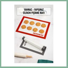 Bşk Virgo Fırınlanabilir Kendinden Yağlı Silikon Pişirme Matı Hamur Açma Matı Silpat 30X40 cm 1 Adet BSK2026