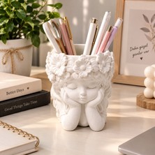 Belirtilmemiş Dekoratif Çiçekli Melek Kız Kalemlik