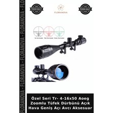 Floranova Özel Seri Tr- 4-16X50 Aoeg Zoomlu Tüfek Dürbünü Açık Hava Geniş Açı Avcı Aksesuar