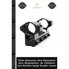 Floranova Silah Aksesuarı Atış Malzemesi Atıcı Ekipmanları -Av Tüfekleri Için Dürbün Ayağı Kızaklı 11MM
