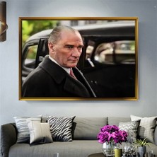 Giyense Tablomustafa Kemal Atatürk Portre Tablosu Çerçeveli Kanvas Tablo Modern Salon Dekoru