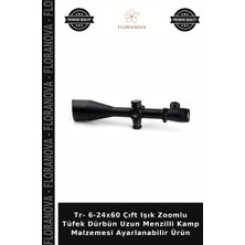 Floranova Tr- 6-24X60 Çıft Işık Zoomlu Tüfek Dürbün Uzun Menzilli Kamp Malzemesi Ayarlanabilir Ürün