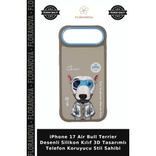 Floranova iPhone 17 Air Bull Terrier Desenli Silikon Kılıf 3D Tasarımlı Telefon Koruyucu Stil Sahibi