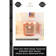 Floranova Özel Seri Mini Dolap Tasarımlı Kalemlik Okul Gereci Düzen Aracı Dekoratif Ürün