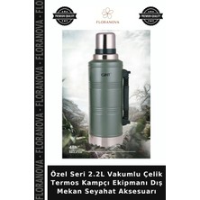 Floranova Özel Seri 2.2l Vakumlu Çelik Termos Kampçı Ekipmanı Dış Mekan Seyahat Aksesuarı