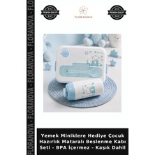 Floranova Yemek Miniklere Hediye Çocuk Hazırlık Mataralı Beslenme Kabı Seti - Bpa Içermez - Kaşık Dahil