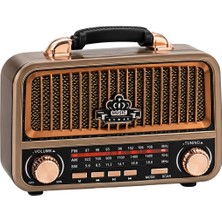NEVVALİFE Likenuo Lk-27 Bt Klasik Retro Taşınabilir Radyo, Bluetooth, Fm/am/sw 3 Bantlı Tuner,  Yüksek Kapasiteli Şarj Edilebilir Batarya, LED Işık Ekranı