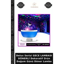Floranova Delux Serisi Gece Lambası Dönerli Dekoratif Ürün Doğum Günü Döner Lamba