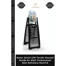 Floranova Delux Serisi Çift Taraflı Hazneli Rende Ev Aleti Fonksiyonel Alet Sofralara Hazırlık