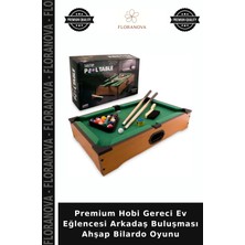 Floranova Premium Hobi Gereci Ev Eğlencesi Arkadaş Buluşması Ahşap Bilardo Oyunu