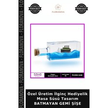 Floranova Özel Üretim Ilginç Hediyelik Masa Süsü Tasarım Batmayan Gemi Şişe