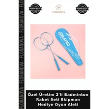 Floranova Özel Üretim 2'li Badminton Raket Seti Ekipman Hediye Oyun Aleti