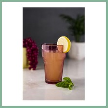 Bşk Virgo Akrilik Mürdüm Tekli Uzun Bardak & Su Meşrubat Bardağı 400 ml ( Cam Değildir ) BSK2026