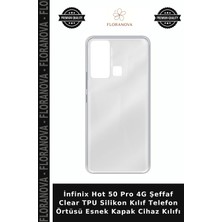 Floranova Infinix Hot 50 Pro 4g Şeffaf Clear Tpu Silikon Kılıf Telefon Örtüsü Esnek Kapak Cihaz Kılıfı