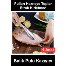 Wonara #balıkpulkazıyıcı Paslanmaz Çelik Balık Pulu Kazıyıcı Aparat Hazneli Dişli Temizleme Aleti Ergonomik Saplı Mutfak Gereci Bulaşık Makinesinde Yıkanabilir Profesyonel Restoran Ev Tipi Pratik Hijyenik