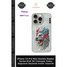Floranova iPhone 15 Pro Max Uyumlu Raptor Series Kılıf 3D Yumuşak Yüzey Ozguncel Seçenek Farklı Tasarım