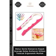 Floranova Delux Serisi Konserve Kapak Açacağı Kolay Kullanım Silikon Tutacak Ergonomik Mutfak