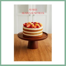 Bşk Virgo Akasya Ayaklı Sunumluk & Sunum Tabağı & Sunum Servisi 30X30X10 cm BSK2026