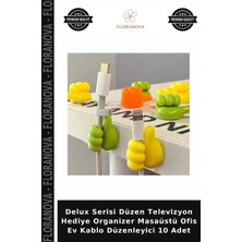 Floranova Delux Serisi Düzen Televizyon Hediye Organizer Masaüstü Ofis Ev Kablo Düzenleyici 10 Adet