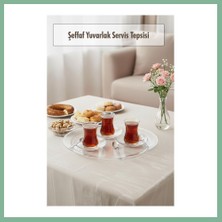 Bşk Virgo Şeffaf Yuvarlak Servis Tepsisi 33 cm BSK2026