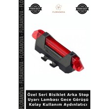 Floranova Özel Seri Bisiklet Arka Stop Uyarı Lambası Gece Görüşü Kolay Kullanım Aydınlatıcı