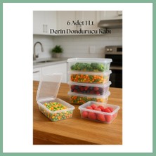 Bşk Virgo 6?lı Derin Dondurucu Saklama Kabı & Organizeri 1 Lt 12,5X19,5X5,5 cm BSK2026