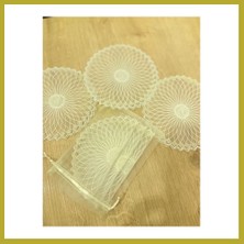 Bezos 6 Lı Dantel Kahve Sunumluğu 15X15 cm Asorti Desenli Bardak Altlığı Türk Kahvesi Fincan Sunum Seti Bcks