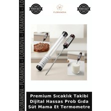 Floranova Premium Sıcaklık Takibi Dijital Hassas Prob Gıda Süt Mama Et Termometre