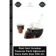 Floranova Özel Seri Sıradışı Tasarım Parti Eğlenceli Kuru Kafa Şişe 550 Ml.