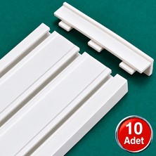 Alet Çantam 3'lü Korniş Kapağı Geçmeli Ray Perde Son Kilidi - 10'lu Paket