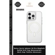 Floranova Delux Serisi Iphone 16 Pro Magsafe Şeffaf Kılıf Cep Aksesuarları Akıllı Kap Telefon Aksesuarı